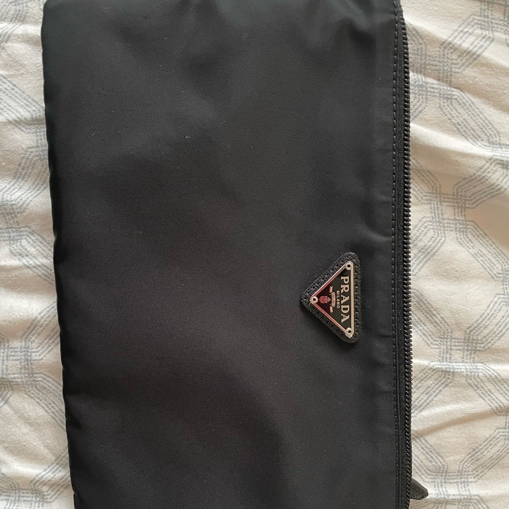 Authentic prada nylon clutch wristlet